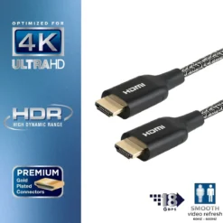 Philips 10ft. 4K Premium HDMI Cable with Ethernet, Black