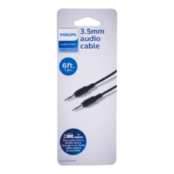 Philips 6ft. 3.5mm Auxiliary Audio Cable, Black