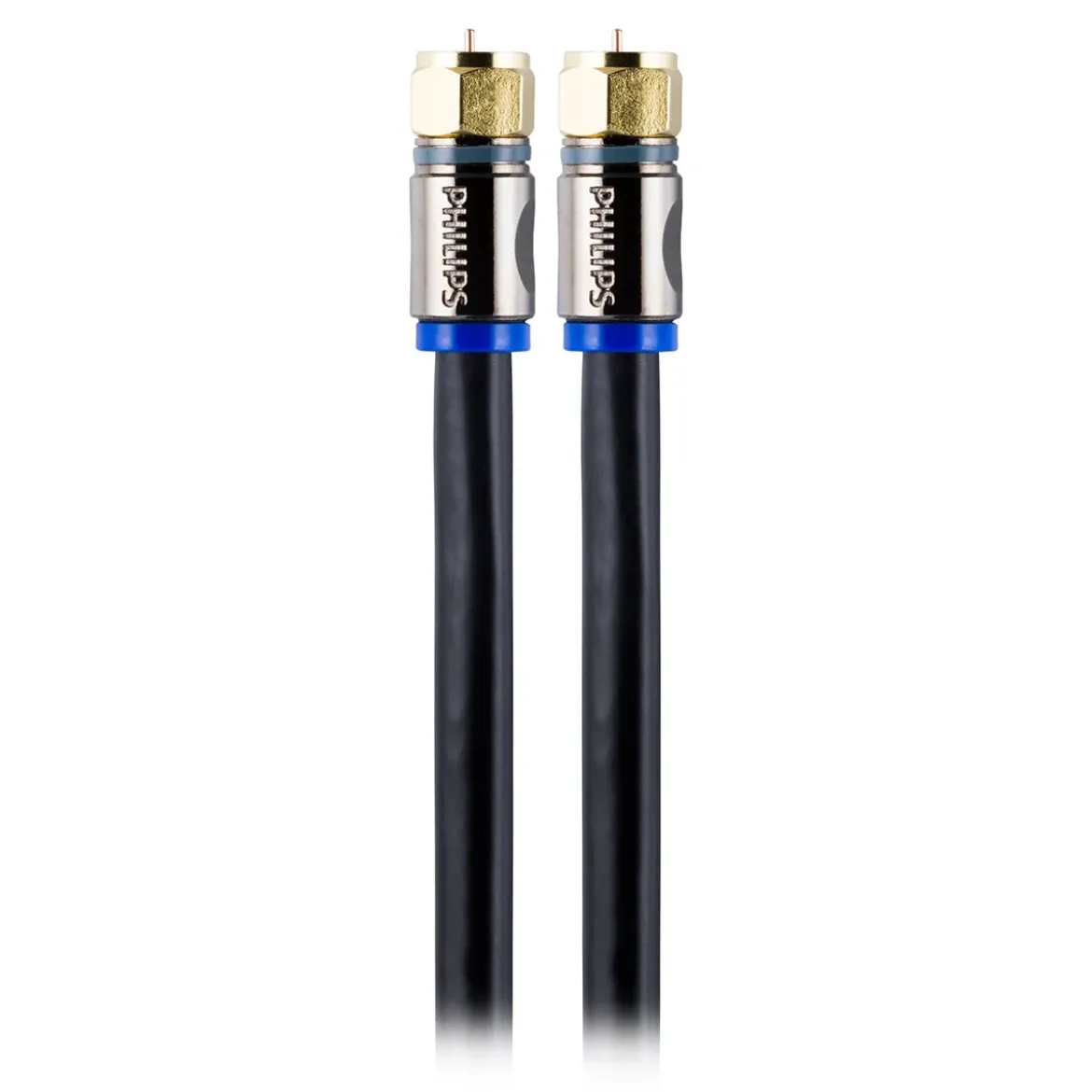 Philips 6ft. Quad Shield Coaxial Cable, Black