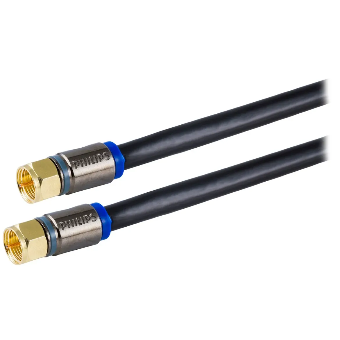 Philips 6ft. Quad Shield Coaxial Cable, Black