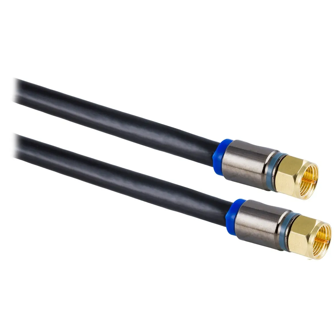Philips 6ft. Quad Shield Coaxial Cable, Black