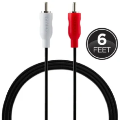 Philips 6ft. RCA Audio Cable, Black