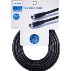 Philips 25 ft. RG6 Coaxial Cable, Black