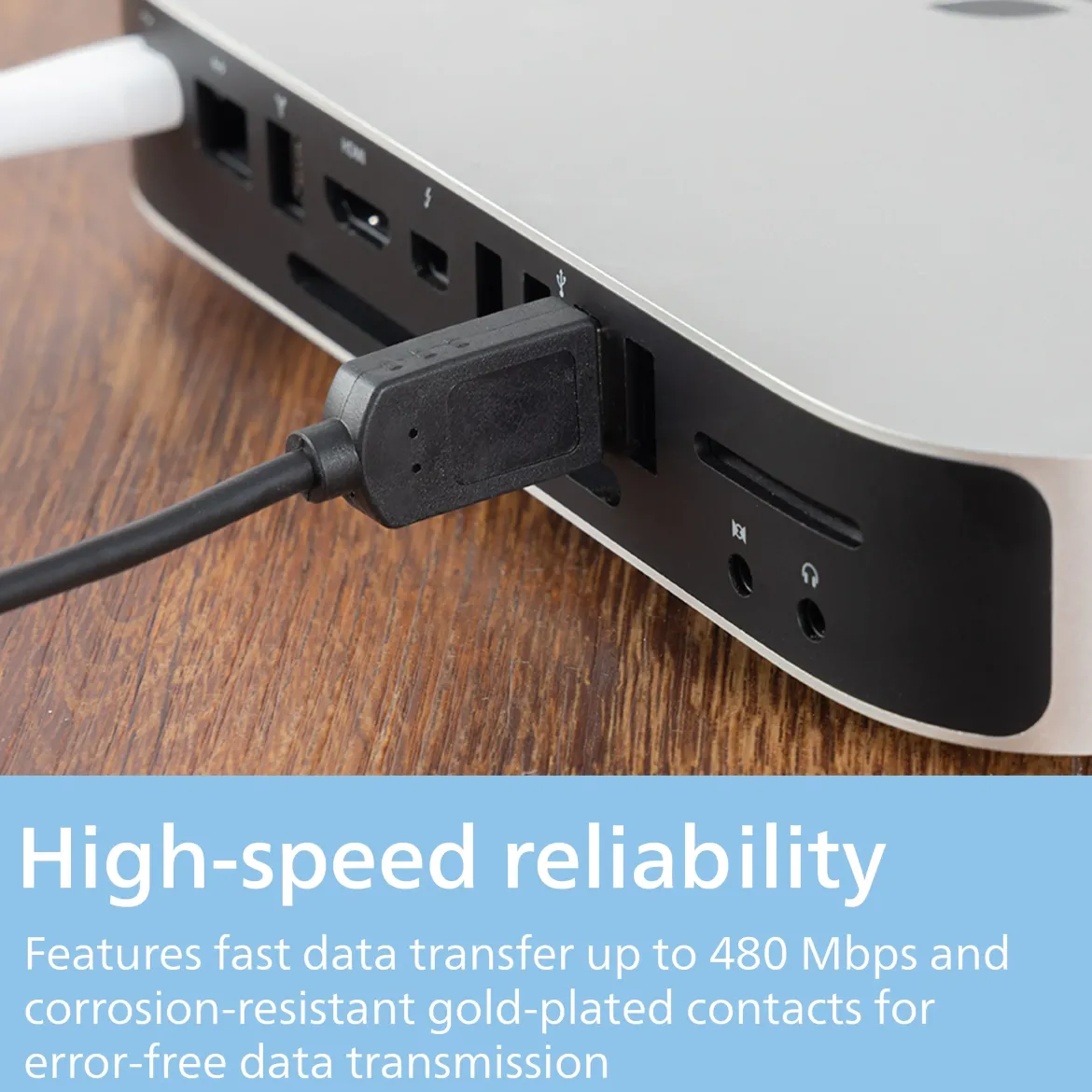 Philips 11ft. USB-A to USB-B Device Cable, Black