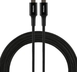 Philips 6ft. USB-C Braided Charging Cable, Black