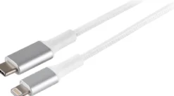 Philips 3ft. USB-C Lightning Charging Cable with Braided Cord, White