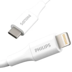 Philips 4ft. USB-C to Lightning Charging Cable, White