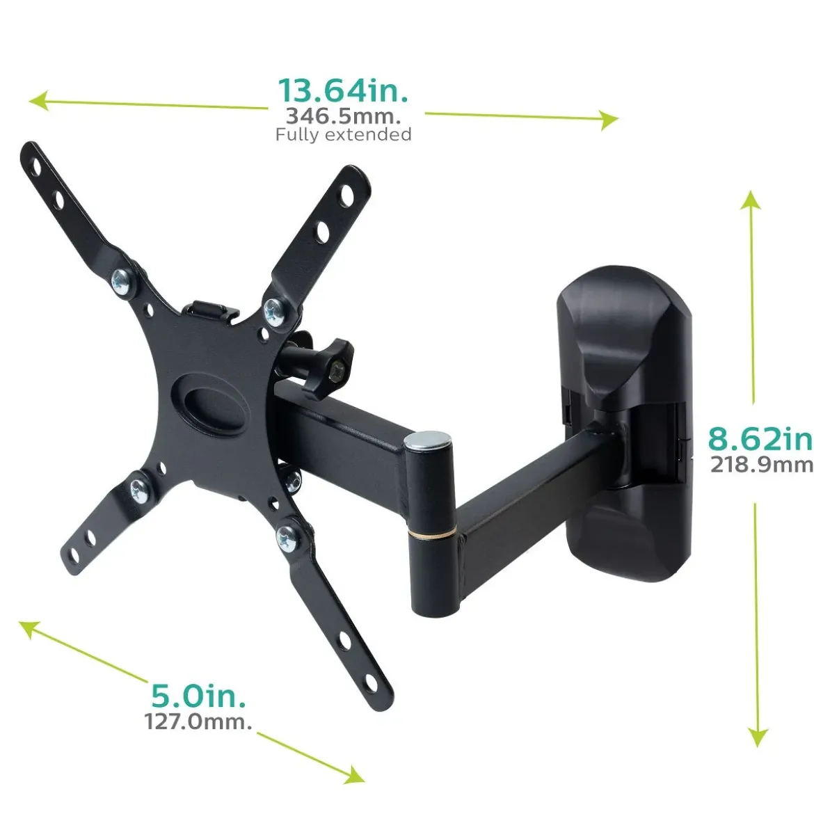Philips Full-Motion TV Wall Mount, Up to 55in., Black