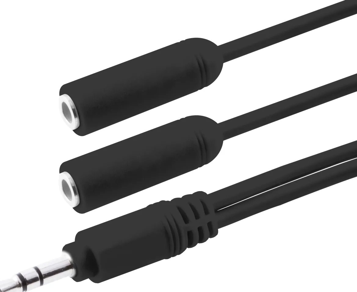 Philips Headphone Splitter (Assorted Pack of 5 colors black, blue, green, pink, orange)