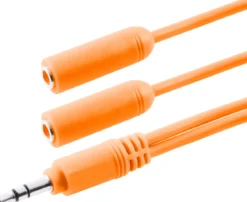 Philips Headphone Splitter (Assorted Pack of 5 colors black, blue, green, pink, orange)
