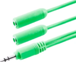 Philips Headphone Splitter (Assorted Pack of 5 colors black, blue, green, pink, orange)