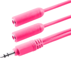 Philips Headphone Splitter (Assorted Pack of 5 colors black, blue, green, pink, orange)