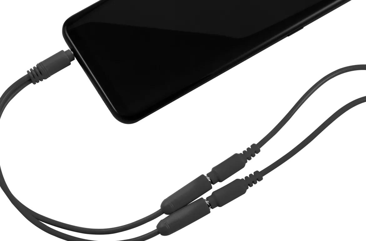 Philips Headphone Splitter (Assorted Pack of 5 colors black, blue, green, pink, orange)