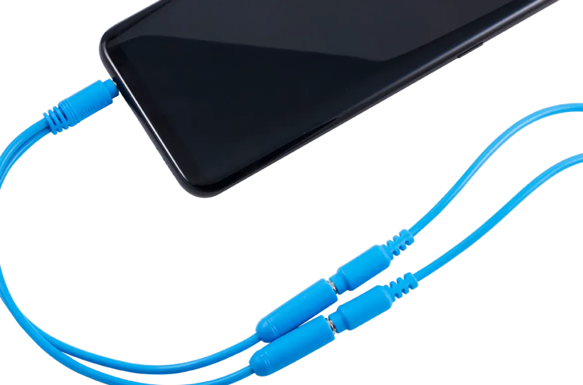 Philips Headphone Splitter (Assorted Pack of 5 colors black, blue, green, pink, orange)