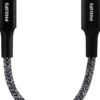 Philips 6in. USB-C to Lightning Charging Cable with Braided Cord, Black