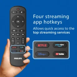 Philips OneTouch Streaming Replacement Remote Control, Streaming, Backlit, Black