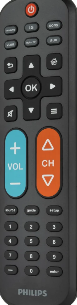 Philips OneTouch Universal Remote, 2-Device, Big Buttons, Backlit