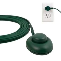 Philips 1-Outlet 9ft. Extension Cord with Foot Switch, Green