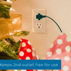 Philips 1-Outlet 9ft. Extension Cord with Foot Switch, Green
