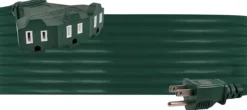 Philips 3-Outlet 25ft. Outdoor Extension Cord with Power Block, Green