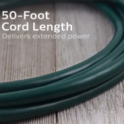 Philips 3-Outlet 25ft. Outdoor Extension Cord with Power Block, Green