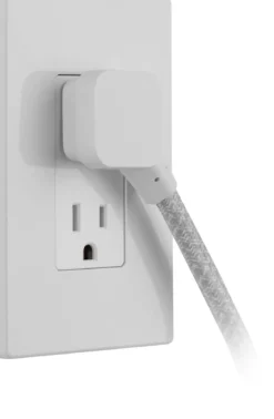 Philips 2-Outlet, 6 ft. USB-Charging Extension Cord, White/Gray