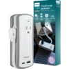 Philips 2-Outlet 2-USB Travel Charging Station with Surge Protection, White/Gray