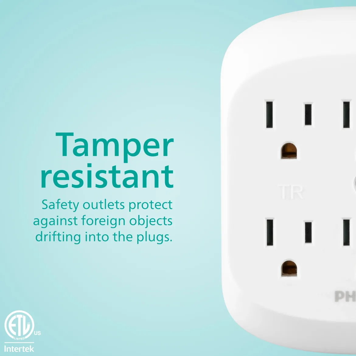 Philips 6-Outlet Wall Tap, White