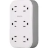 Philips 6-Outlet Wall Tap with Surge Protection and Adapter Spaced Outlets, White