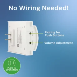 Philips Plug-in 8-Melody Doorbell Kit, White