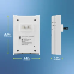 Philips Plug-in 8-Melody Doorbell Kit, White