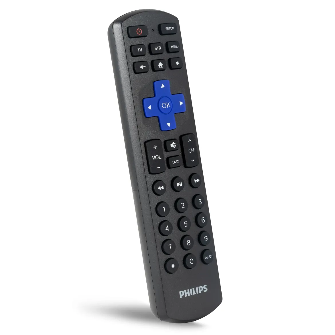 Philips Roku Replacement 2-Device Universal Remote, Black