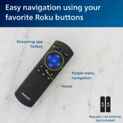 Philips Roku Replacement Remote, Black