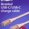 Philips USB-A to USB-C, 6ft., Rose Gold Braided Cord