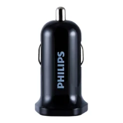 Philips 2-USB Car Charger, Black