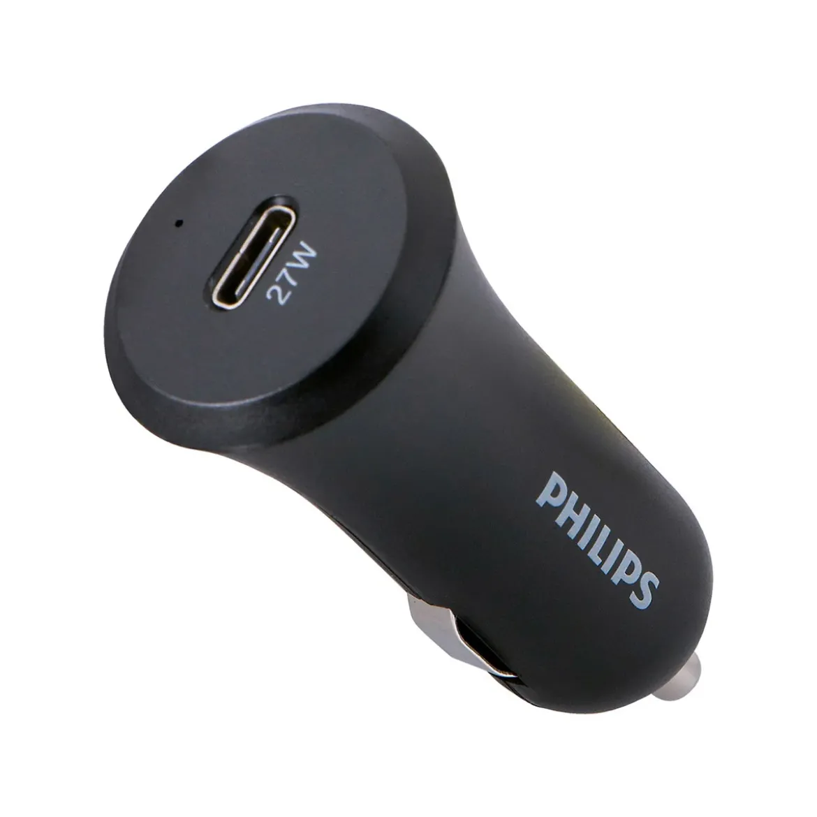 Philips 1-USB Car Charger with USB-C and Power Delivery, Black