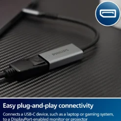 Philips USB-C to DisplayPort Adapter, Silver