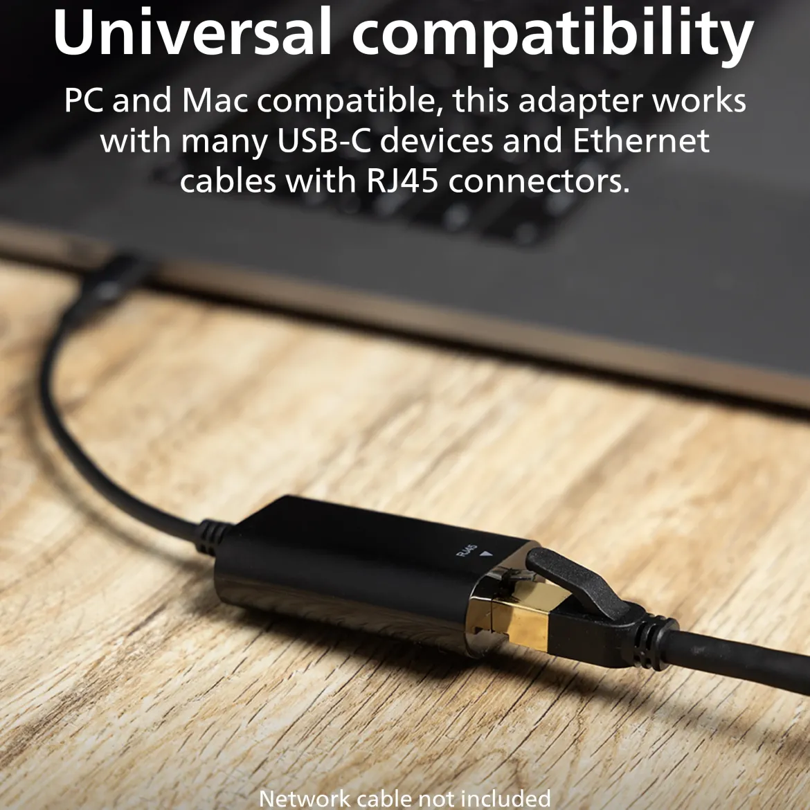Philips USB-C to Ethernet Adapter, Black