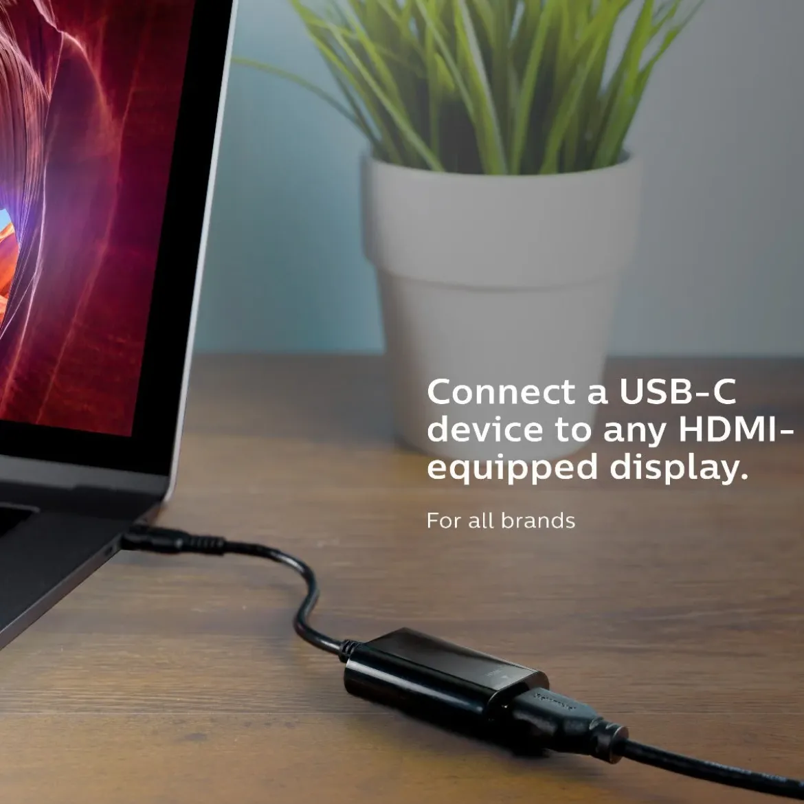 Philips USB-C to HDMI Adapter, Black