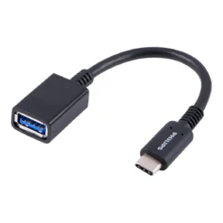 Philips USB-C to USB-A Female Adapter, Black