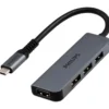 Philips USB-C to USB-A 4-Port Adapter, Silver