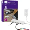 Philips USB Extension Bar, 4 USB-A ports, 4.8A, 24W, 6ft Braided Cord, White