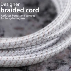 Philips USB Extension Bar, 4 USB-A ports, 4.8A, 24W, 6ft Braided Cord, White