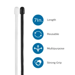 Philips Zip Ties, 7in. 6 Pack, Black and White