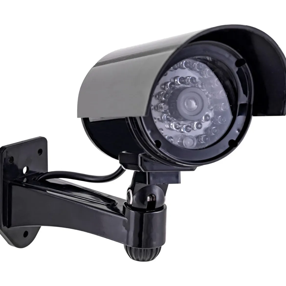 Power Gear Battery-Operated Decoy Security Bullet Camera with Red Indicator LED, Black