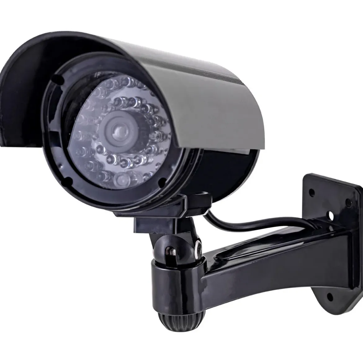 Power Gear Battery-Operated Decoy Security Bullet Camera with Red Indicator LED, Black