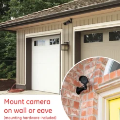 Power Gear Battery-Operated Decoy Security Bullet Camera with Red Indicator LED, Black