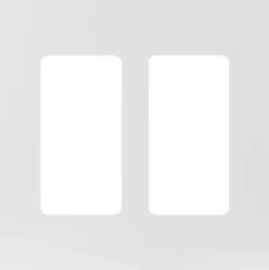 Power Gear Double Rocker Screwless Light Switch Wall Plate, 5 Pack, White