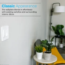 Power Gear Double Rocker Screwless Light Switch Wall Plate, 10 Pack, White