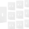 Power Gear Double Toggle Screwless Wall Plate, White, 10 Pack